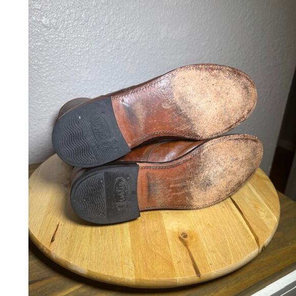 Justin Women's Kiltie Tassle Brown Leather Western Lace up Boots L0563 size 8 C - Picture 6 of 7